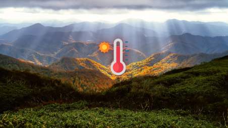 Wyższe temperatury roczne w górach